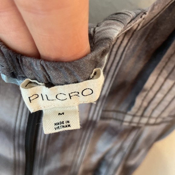 Anthropologie Pilcro Parasail Relaxed Midi Dress Grey Motif - Picture 3 of 10